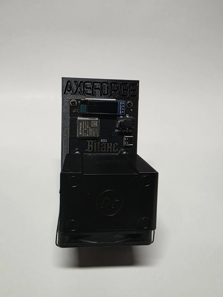 Bitaxe 601+ Stand Black By AxeForge Technologies - Built For Maximum Air Flow