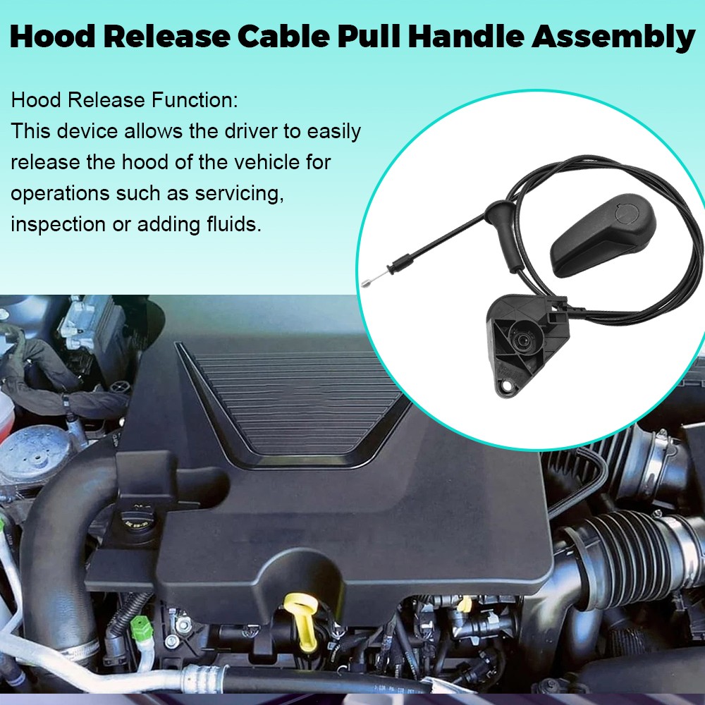 Fits Ford Fusion 2013-2015 2016 2017 2018 Hood Release Cable With Pull Handle