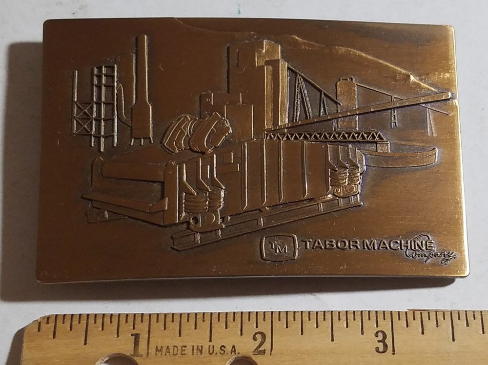 Tabor Machine Belt Buckle with Box