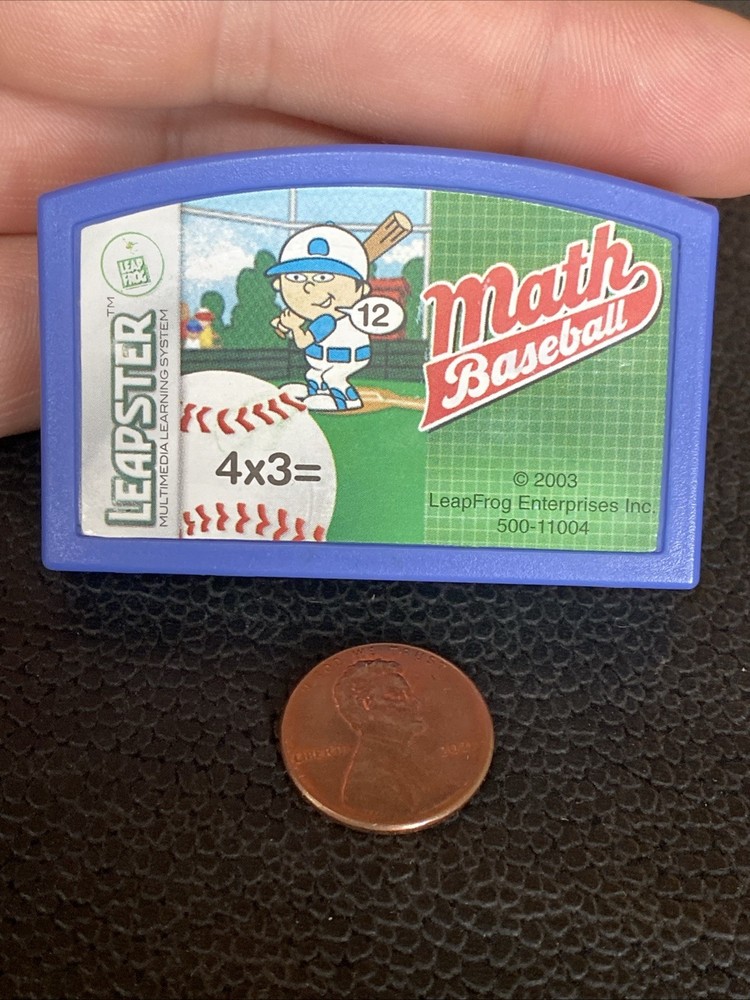 leapFrog Leapster Game Cart Math Baseball Educational Multimedia Learning System