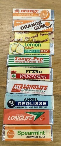 Vintage Gum Wrapper Lot 175+ Wrigley Adams Beech-Nut Lotte Chiclets Internationa