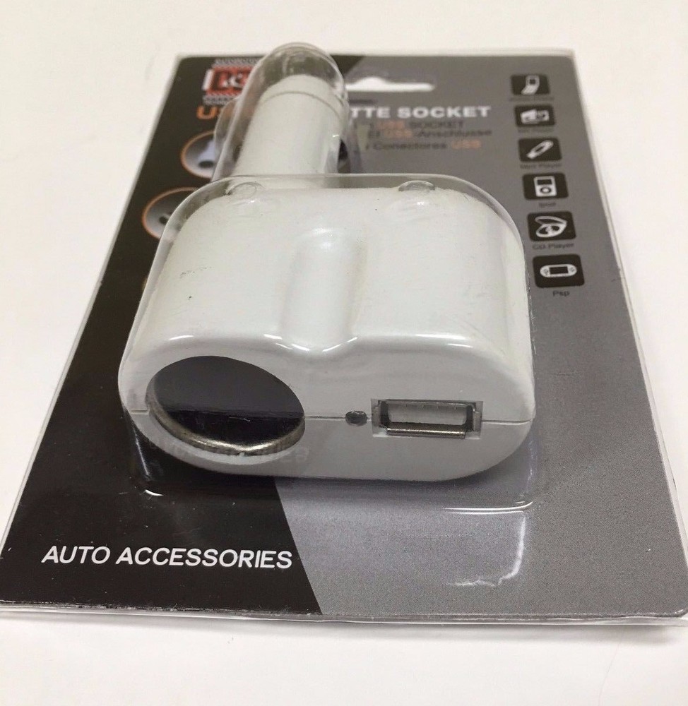 USB CAR CIGARETTE LIGHTER SOCKET LED SPLITTER DC 12V CHARGER ADAPTER ASK-V3