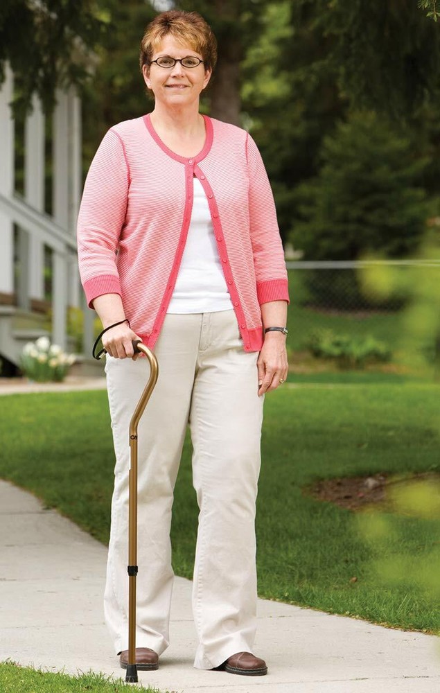 A51400 CAREX: Offset Designer RED Cane Ergonomic Handle Strap Adjustable NEW