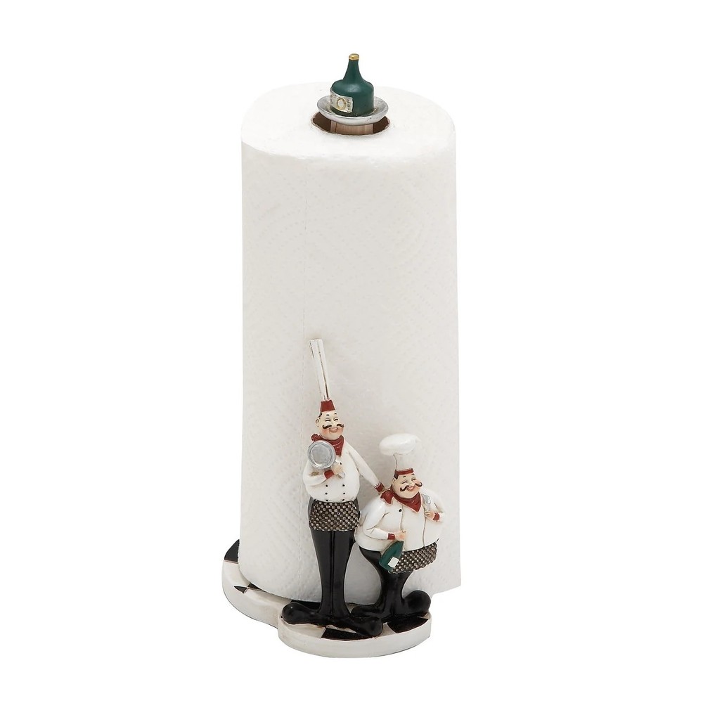 White Polystone Chef Paper Towel Holder - Small