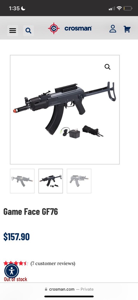 Crosman GameFace GF76
