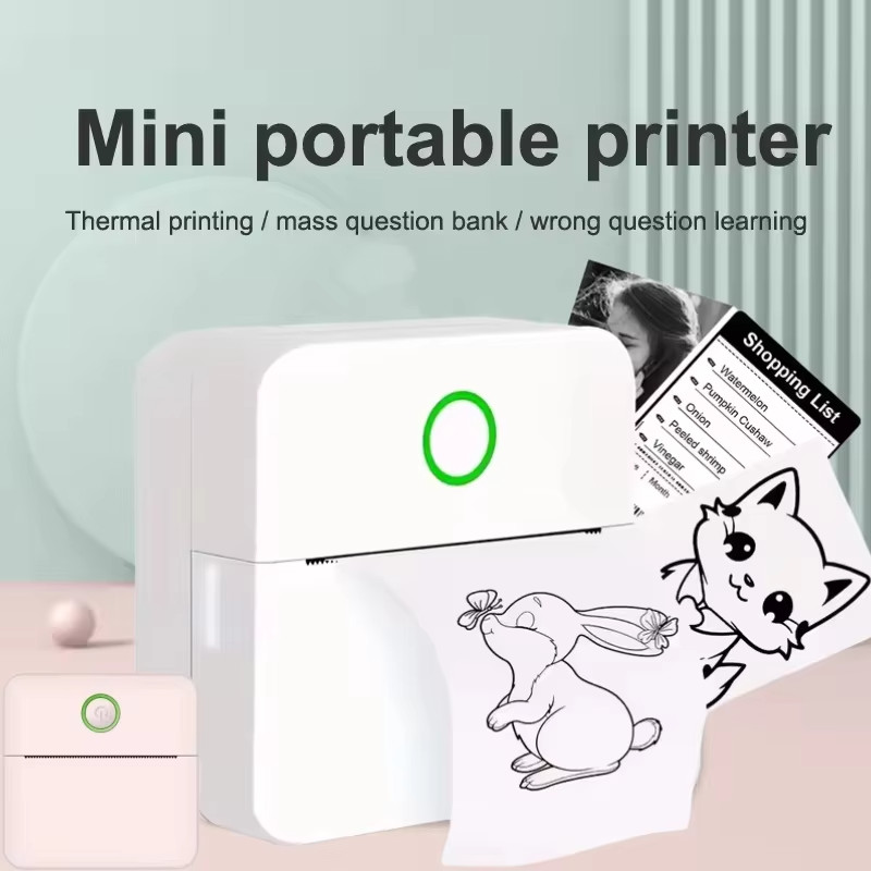 Mini Portable Printer - Inkless Thermal Sticker Maker