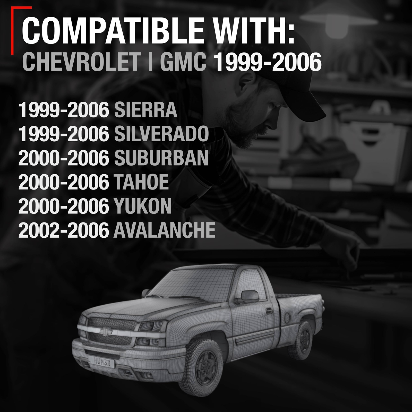 Exterior Door Handle, Driver Side for Chevrolet Silverado, Avalanche; GMC Sie...