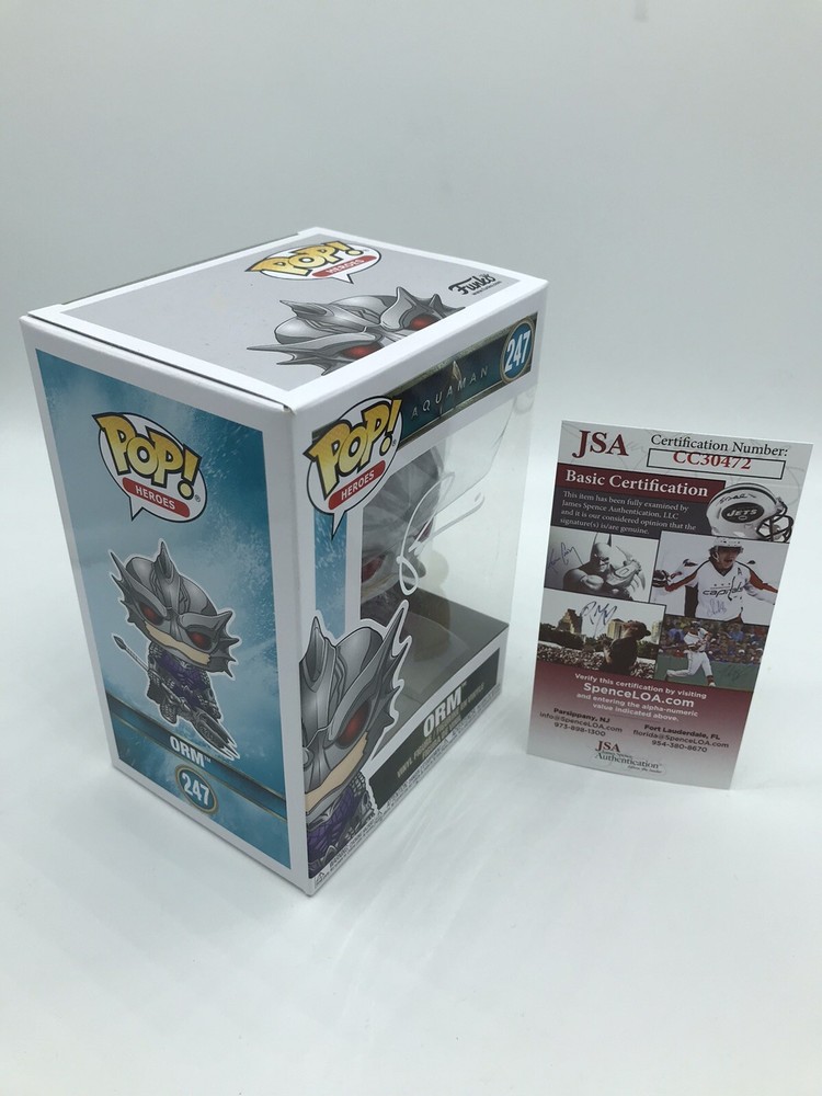 PATRICK WILSON HAND SIGNED ORM AQUAMAN DC FUNKO POP WITH JSA COA