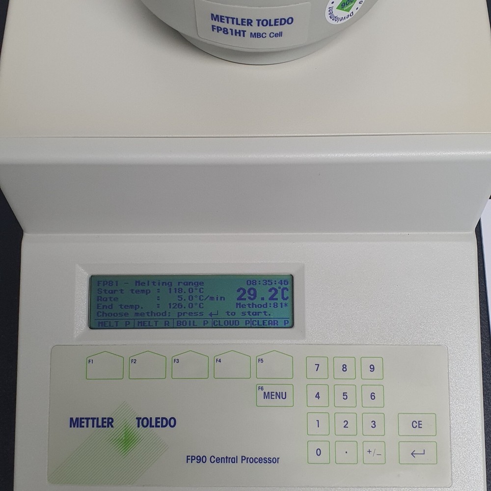 Mettle FP81: Melting Point and Range, Cloud and Boiling Point determination