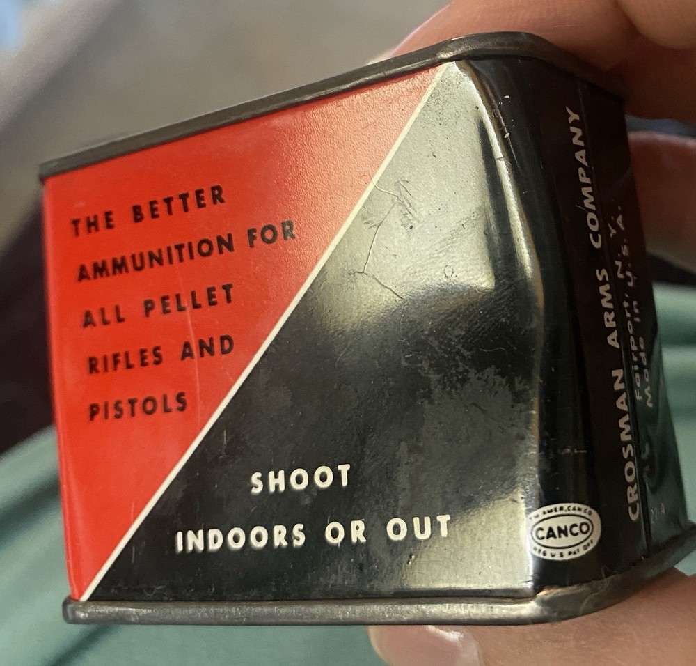 Vintage Can Crosman Empty Super Pells Tin