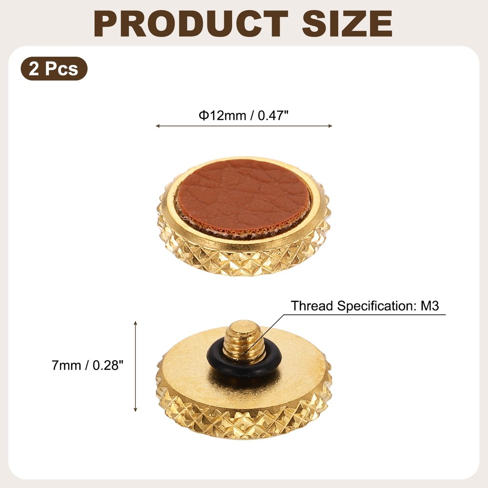 2Pcs Shutter Button (Brown) Camera Soft Release Button Threaded, for Fuji