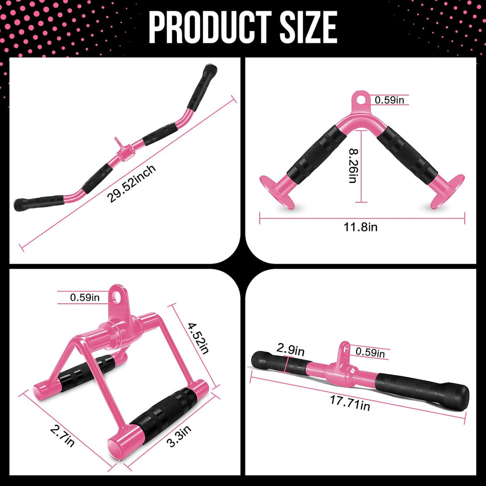 Cable Machine Attachment Set LAT Pulldown Attachments Weight Machine Accessories