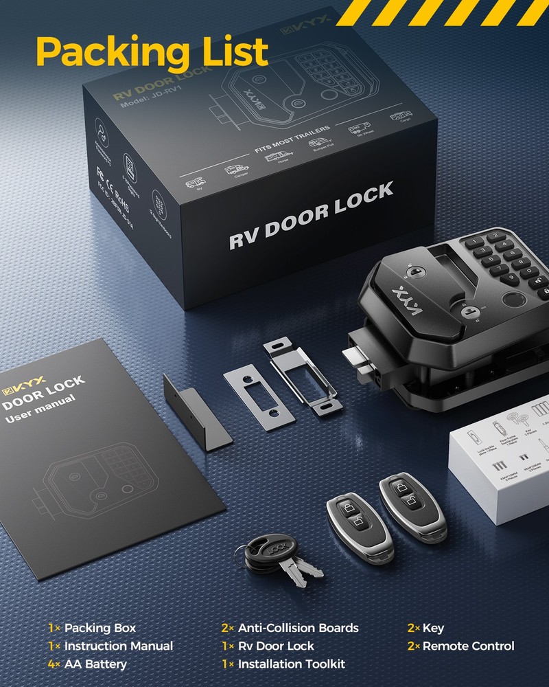 KYX RV Keyless Door Lock Replacement with Bluetooth APP