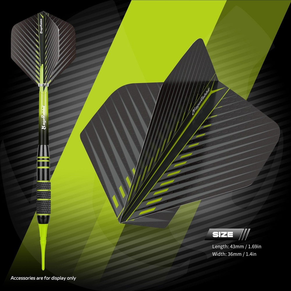 MageRabbit Standard Dart Flights 66Pcs, Set for Soft Multicolor