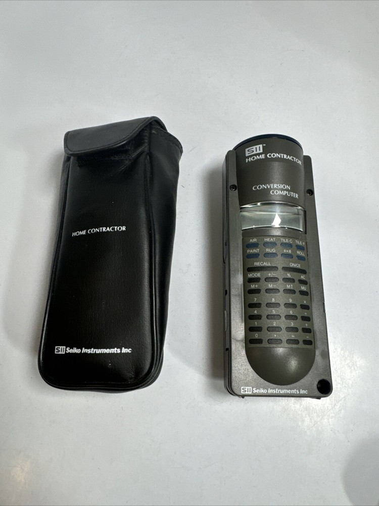 Seiko Instruments SII Home Contractor Conversion Computer + Leather Case & Strap