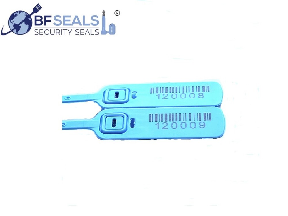 Plastic Security Seal SE 1000 Pcs 15 3/4" . (40 cms.) Blue Numbered BFSEALS
