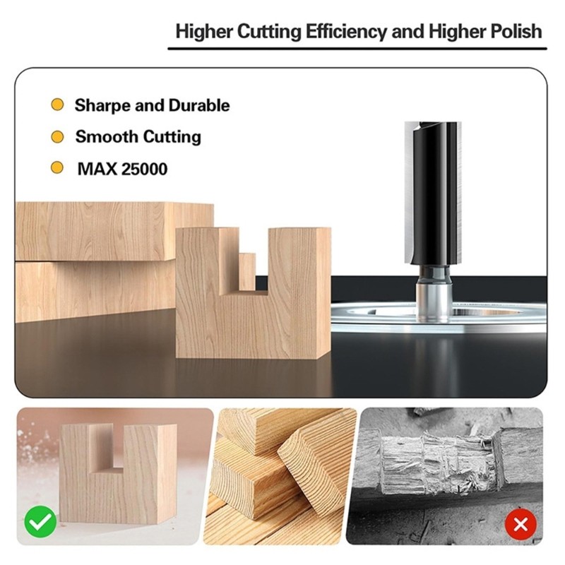 6pcs Multipurpose Double Edged Milling Cutters Set for Composite and Craft
