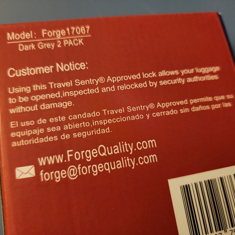 FORGE 4-Digit TSA Approved Travel Locks for Cases