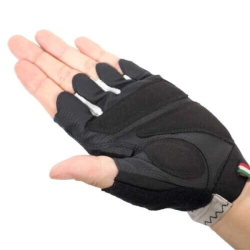 Bianchi Cycling Summer Gloves Basic Medium Size Black/Celeste Color