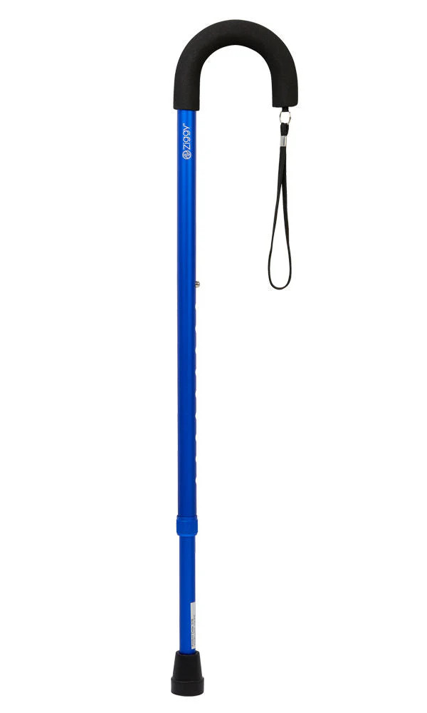Ziggy Crook Adjustable Cane in Blue