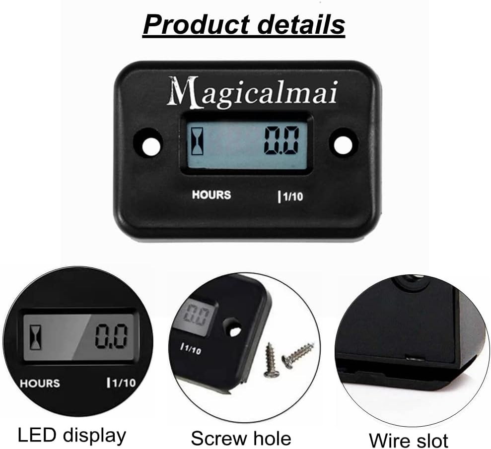 Inductive Hour Meter - Waterproof & Shockproof for Outdoor Machinery Performance