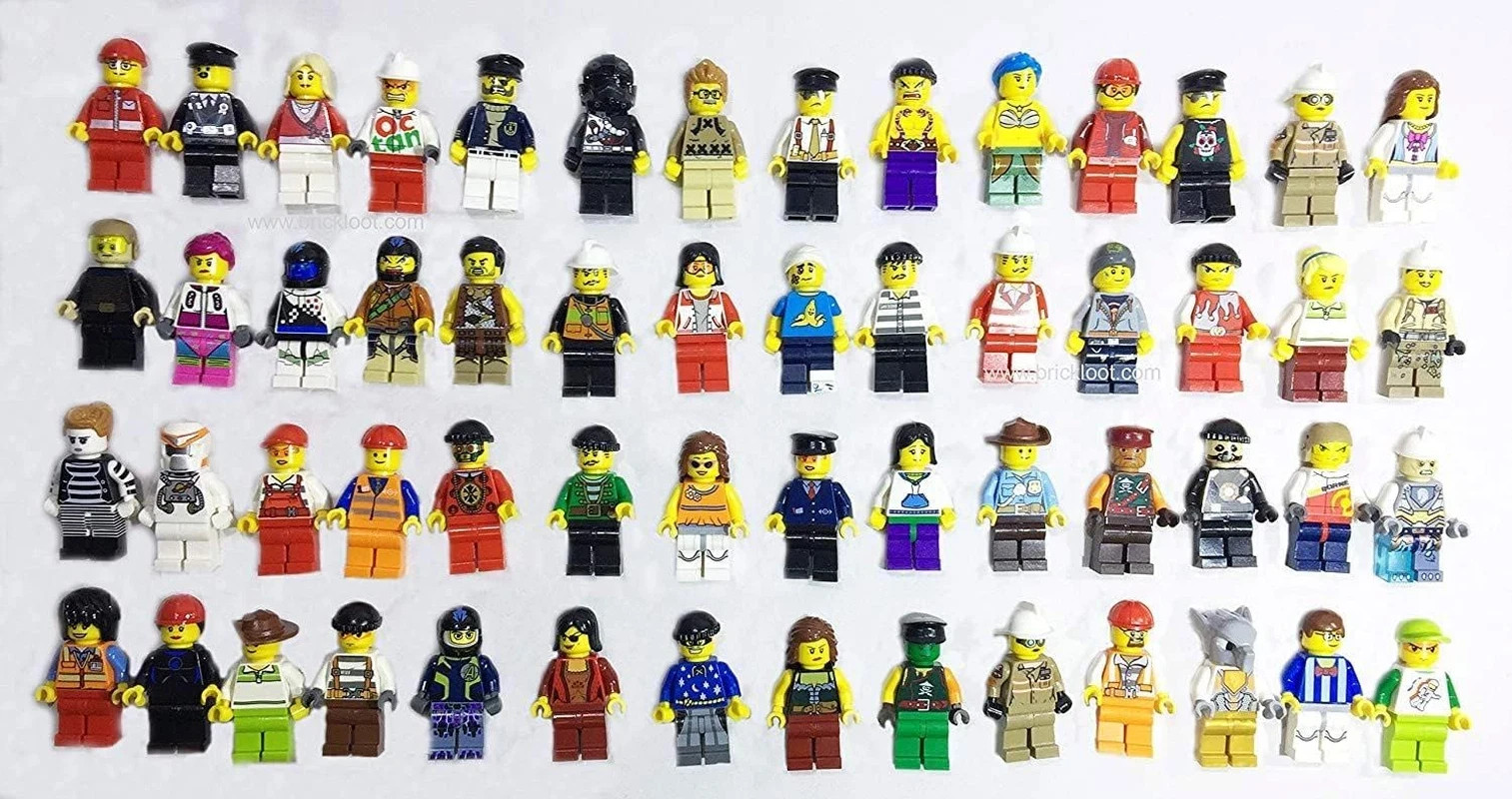 10 Pack LEGO Minifigure Lot – Random New Figures Authentic Bulk Collectible Toys