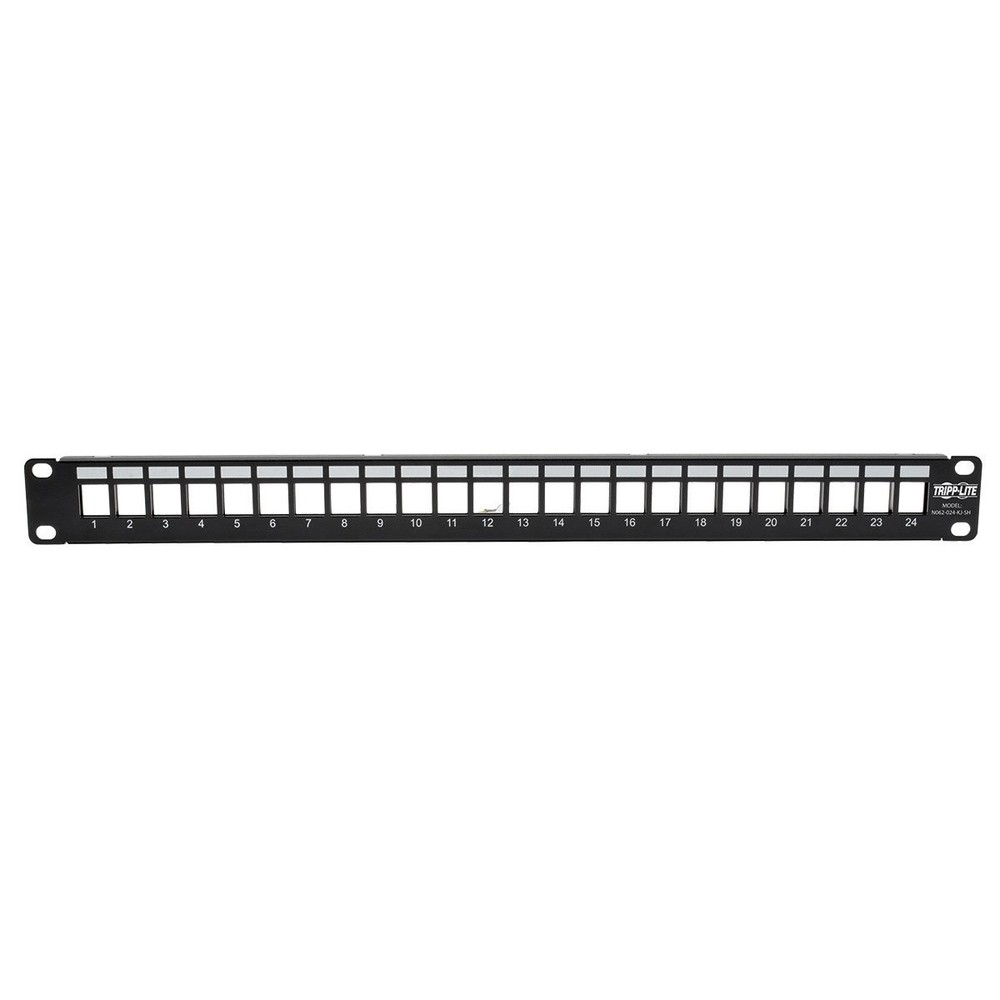 Tripp Lite 24-Port 1U Rack-Mount Shielded Blank Keystone/Multimedia Patch Panel