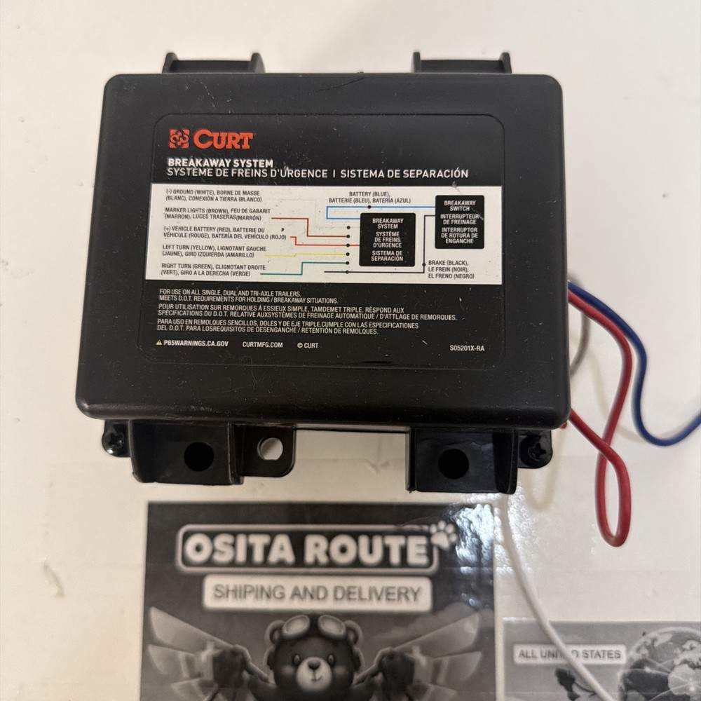 CURT Breakaway System Does Not Include Battery or Switch S05201X-RA