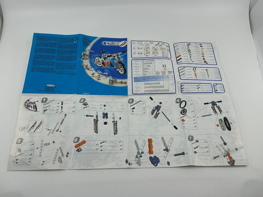 Instruction Guide for Meccano Multi-Models Bicycle (Erector) Model #3501