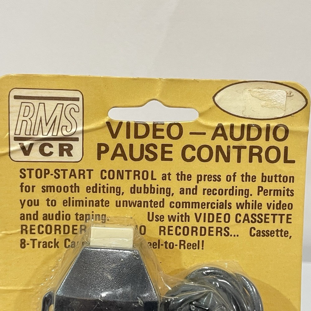 Vintage Electronics RMS VHS video audio control Manual Stop Start Button VPC-800