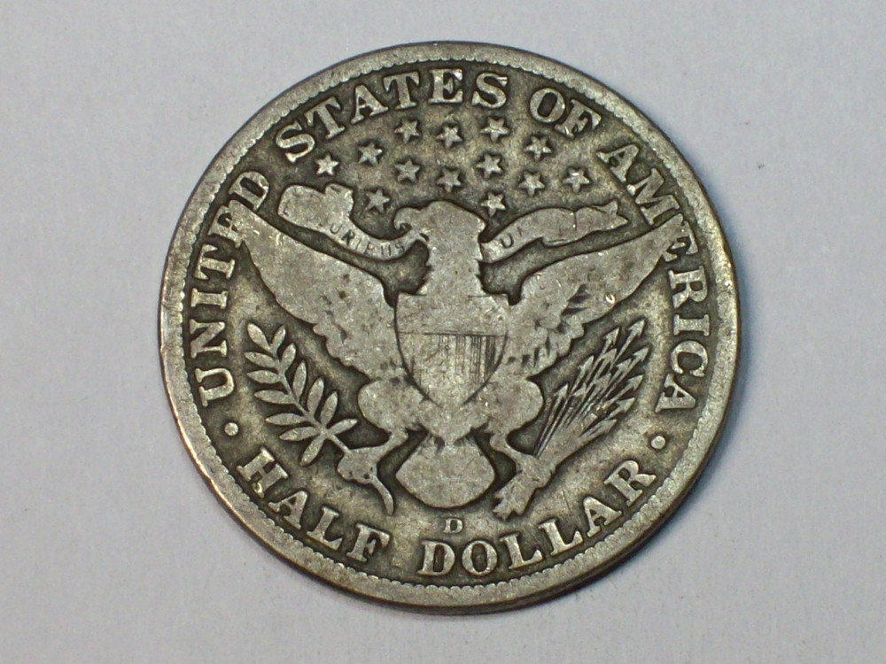 1915-D Barber Half Dollar GOOD+ SN8305