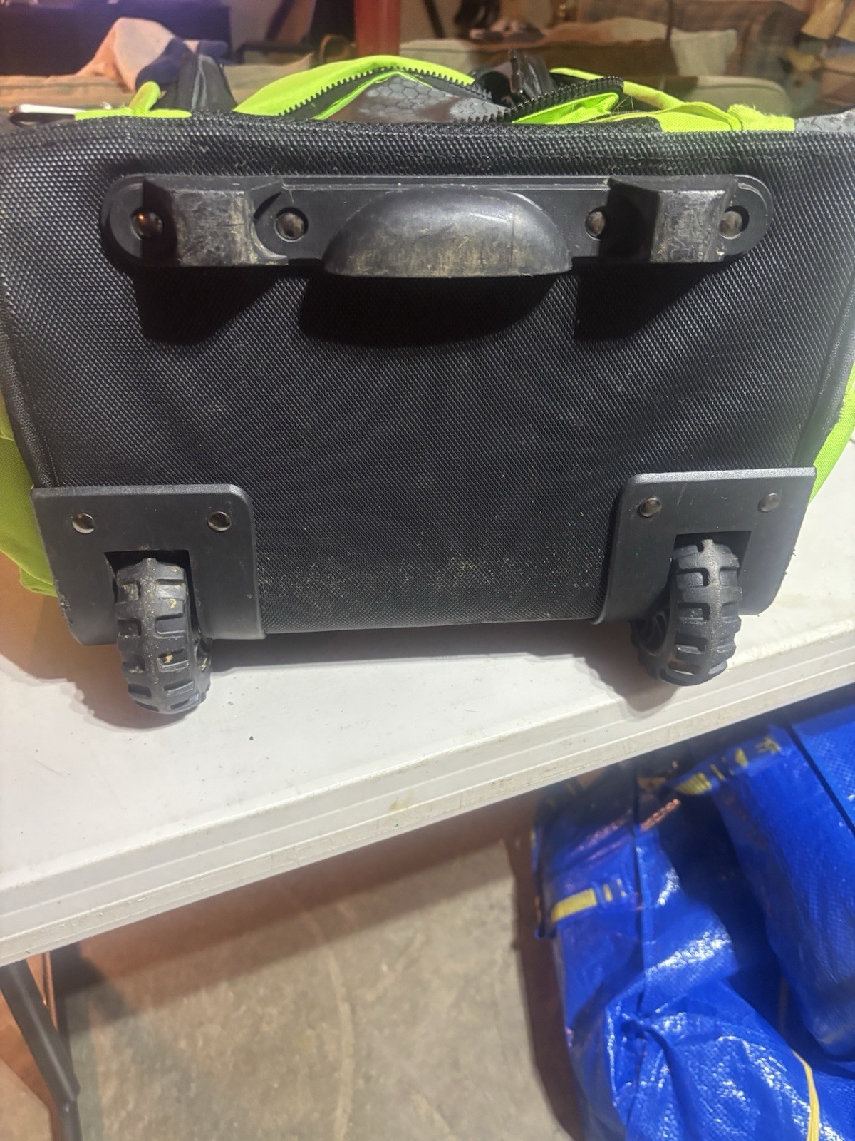 Boombah Rolling Superpack Catchers Bag Neon Green *missing Front Flap *