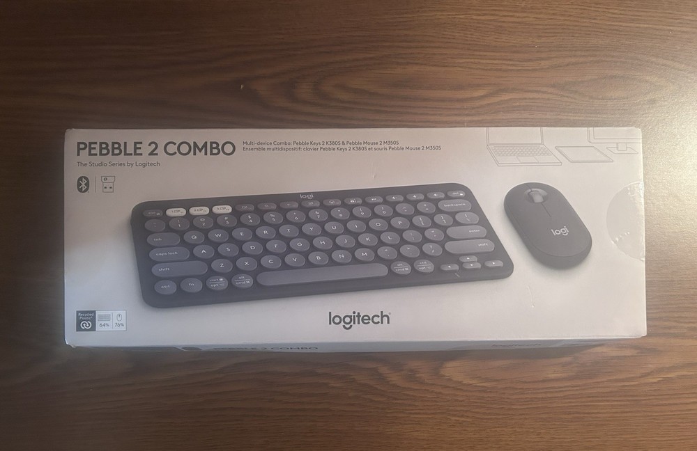 Logitech - Pebble 2 Combo Compact Wireless Scissor Keyboard and Mouse - Graphite