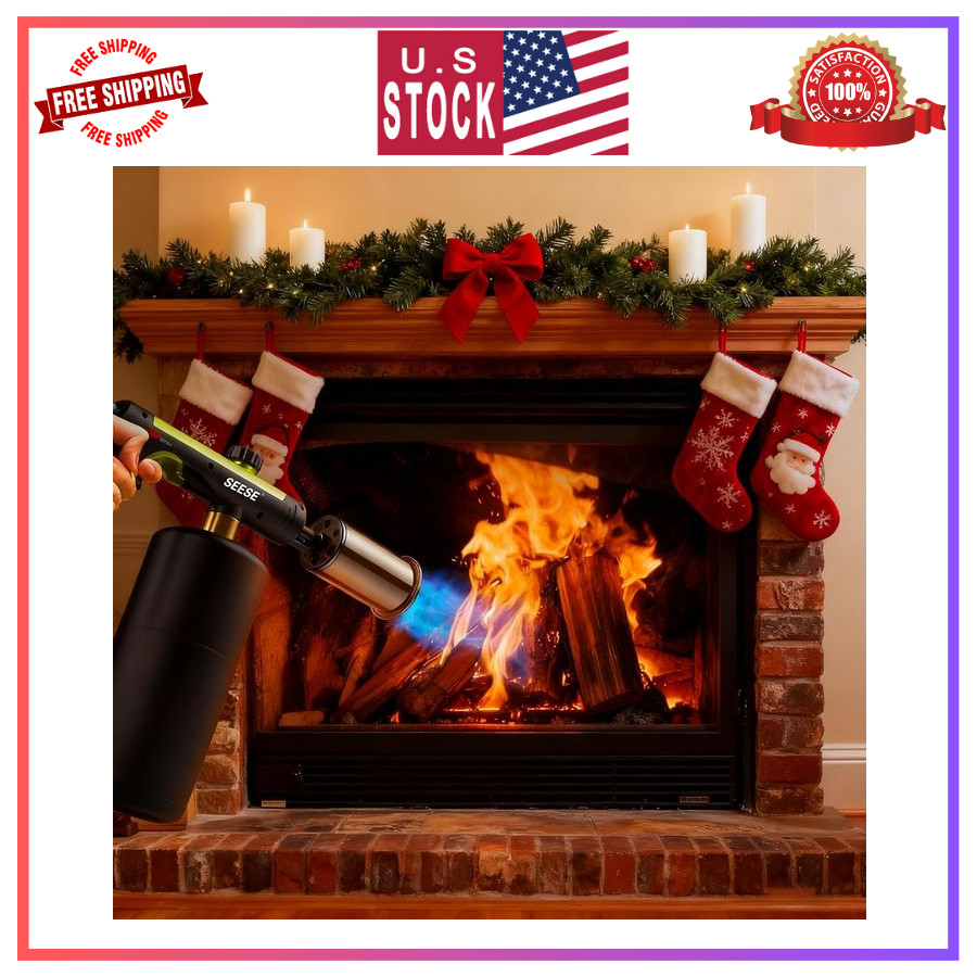 SEESE Powerful Propane Torch Gun,Kitchen Cooking Torch With One-Touch Max Fir...