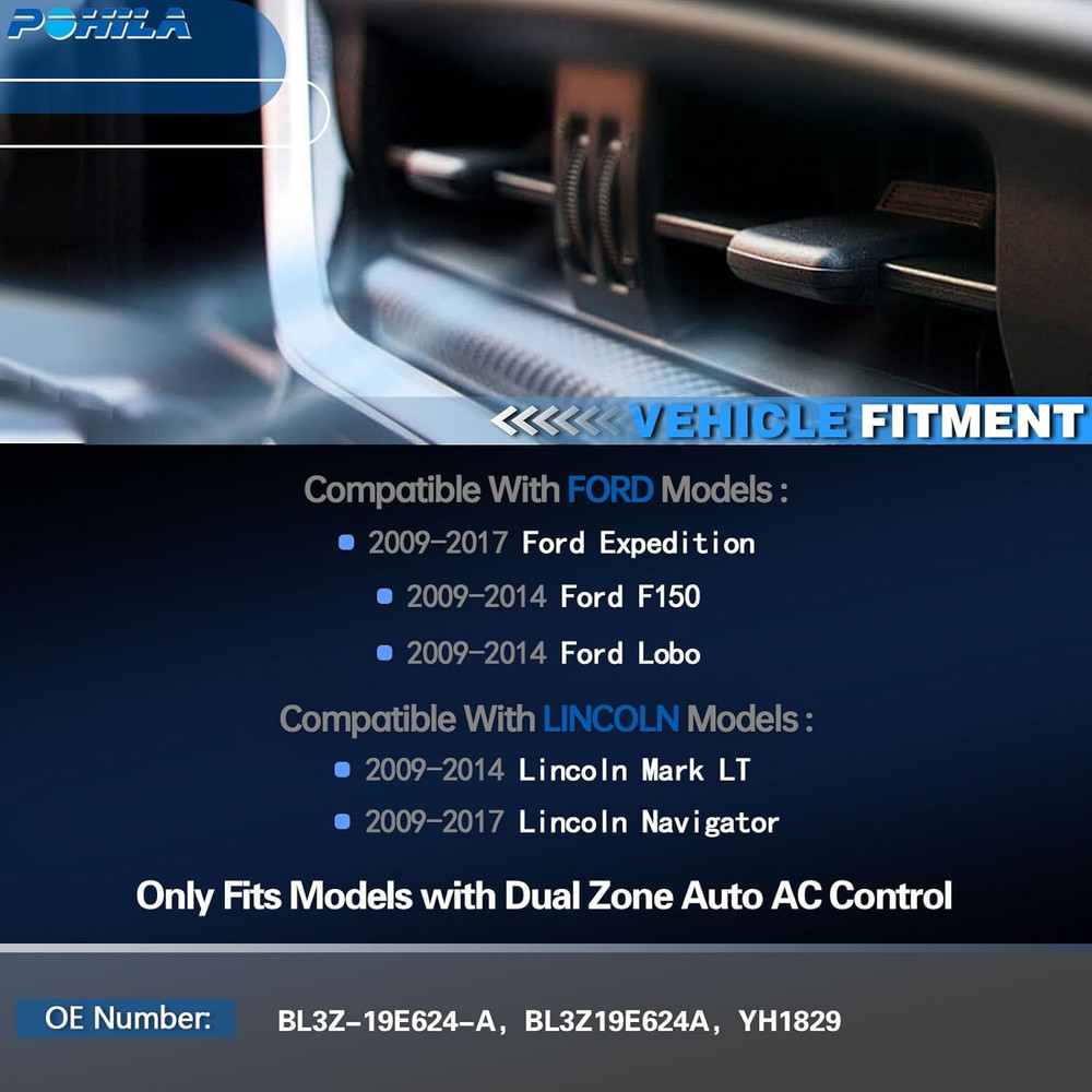 HVAC Control Module Blower Motor Resistor Compatible with 2009-2017 Ford Expedit