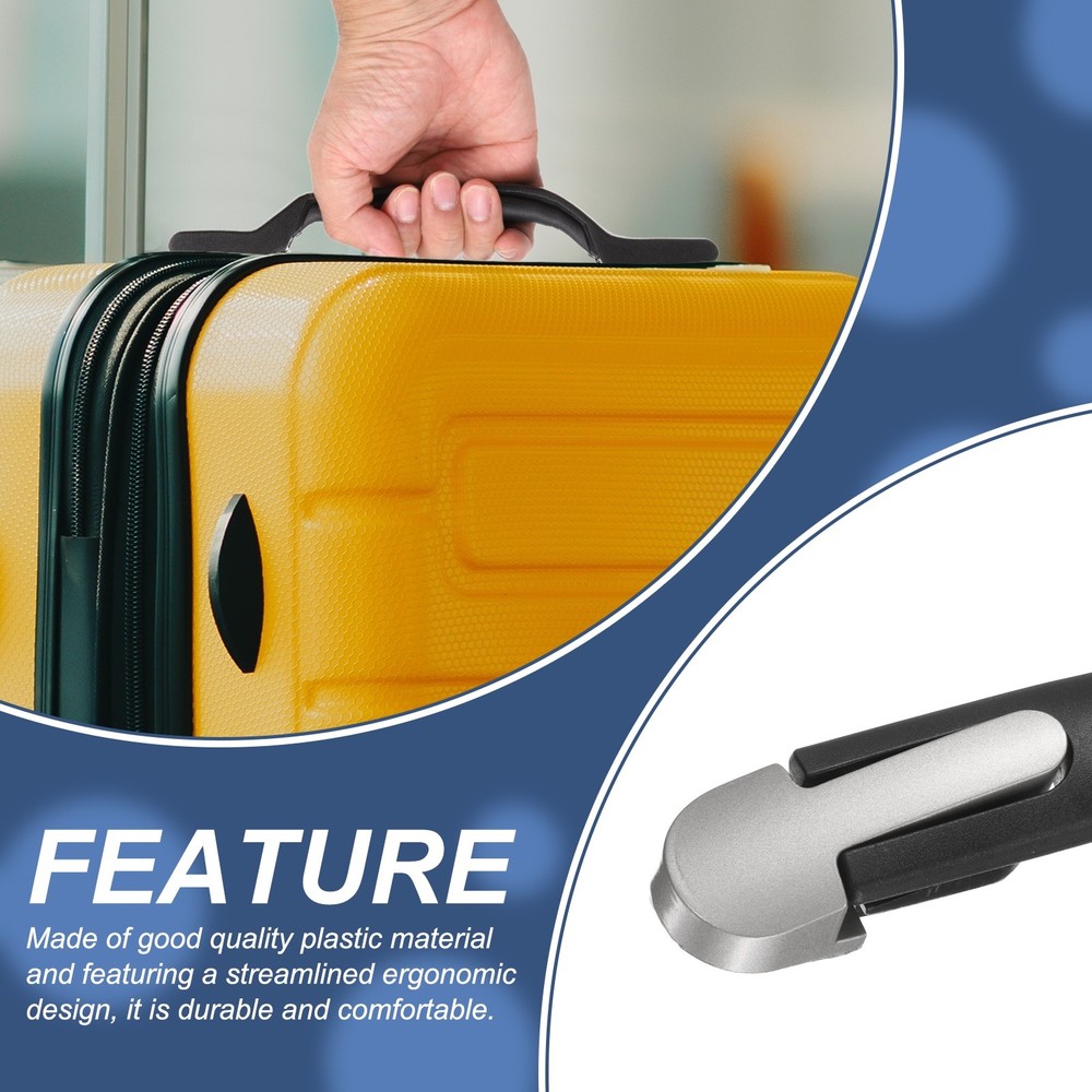 Luggage Handle 7.87" x 0.9" (L x W) Plastic Pull Handle Grip Replacement Black