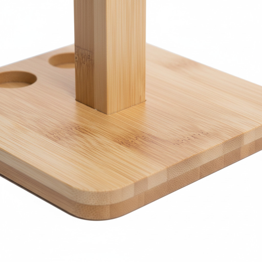 Fishing Rod Holders for Garage Wood Pole Rack Floor Stand Holds up to 8 Rods