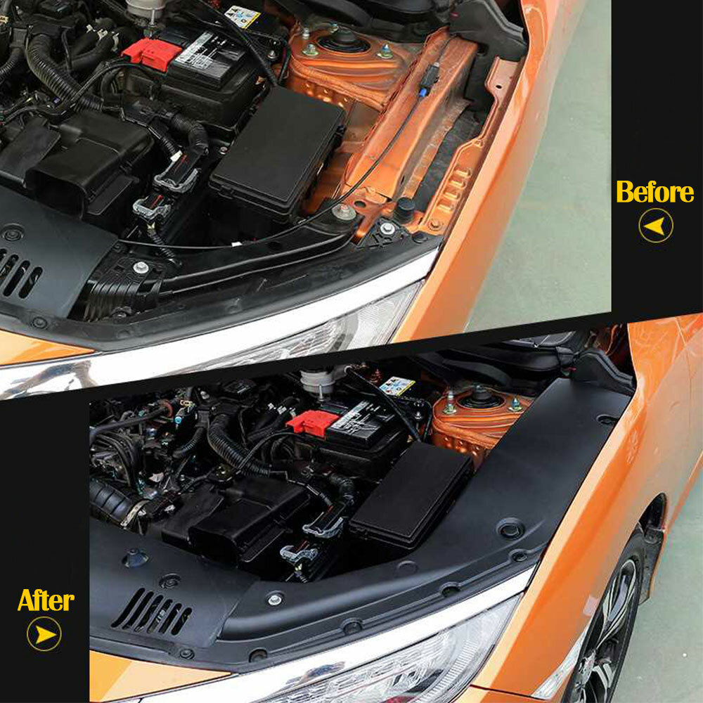 A PAIR PANEL FOR 2016-2018 10TH GEN HONDA CIVIC ENGINE BAY SIDE COVERS PANELS US