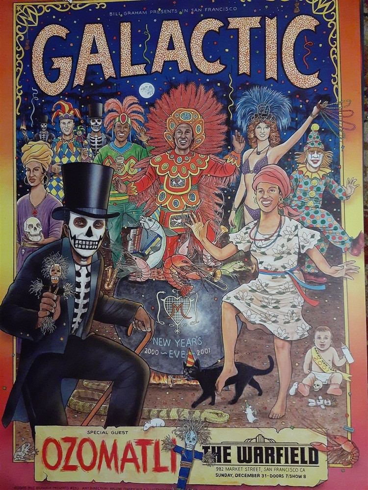 Mint Galactic Ozomatli Warfield Poster Fillmore a