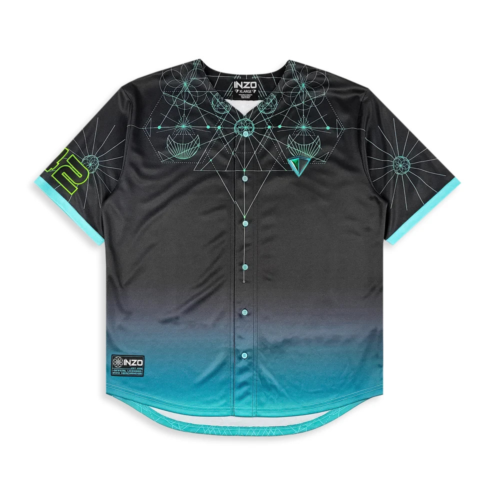 Inzo Quantum Growth Baseball Jersey EDM rave Size M Medium
