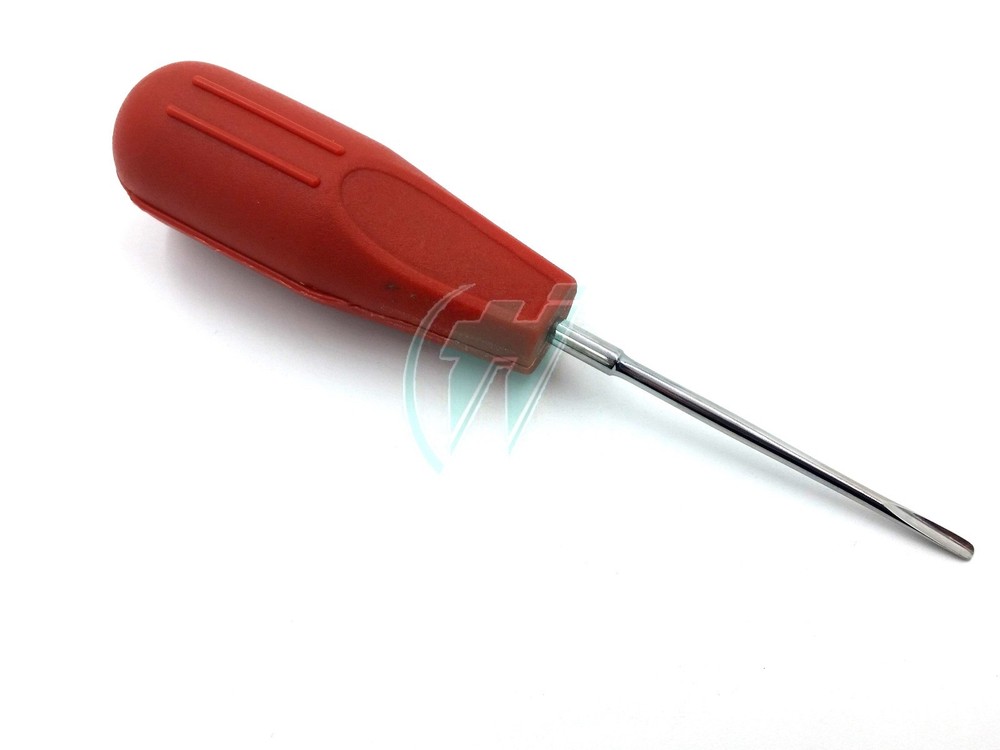 PLASTIC HANDLE DENTAL LUXATING ROOT TIP EXTRACTION ELEVATOR DEL 46 RED