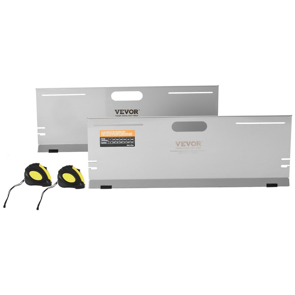 2-Pack Alignment Tool Toe Plates with Measuring Tapes and Conversion Chart