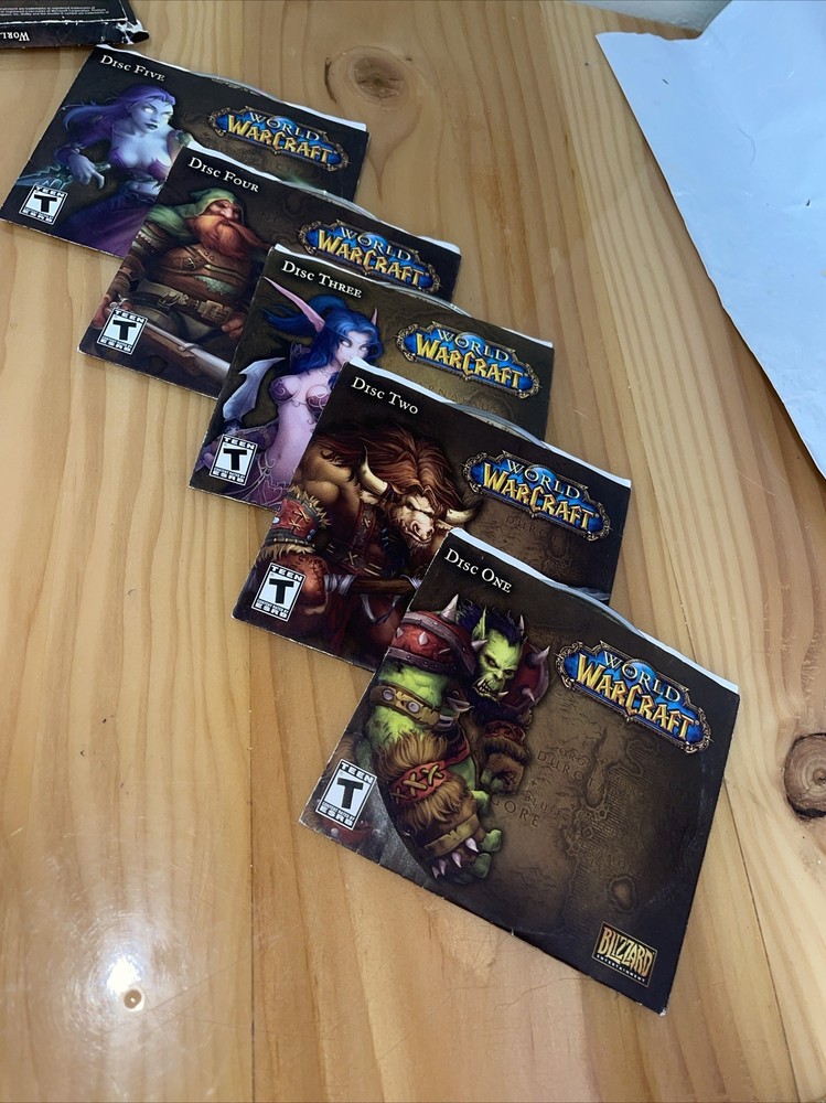 World Of Warcraft Computer Software 5 Discs