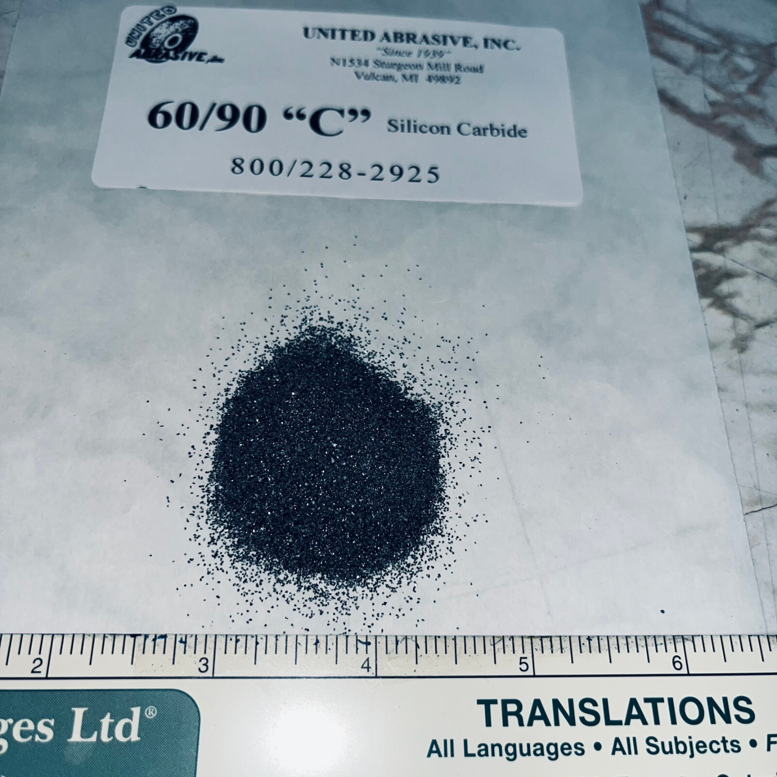 60/90 Silicon Carbide Black 20 lb Grit Medium Polishing/Tumbling Abrasive Media