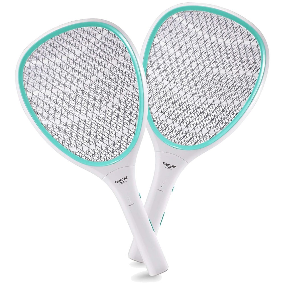 Handheld 2-Pack Bug Zapper Racket - Lightweight, Powerful Mosquito Killer