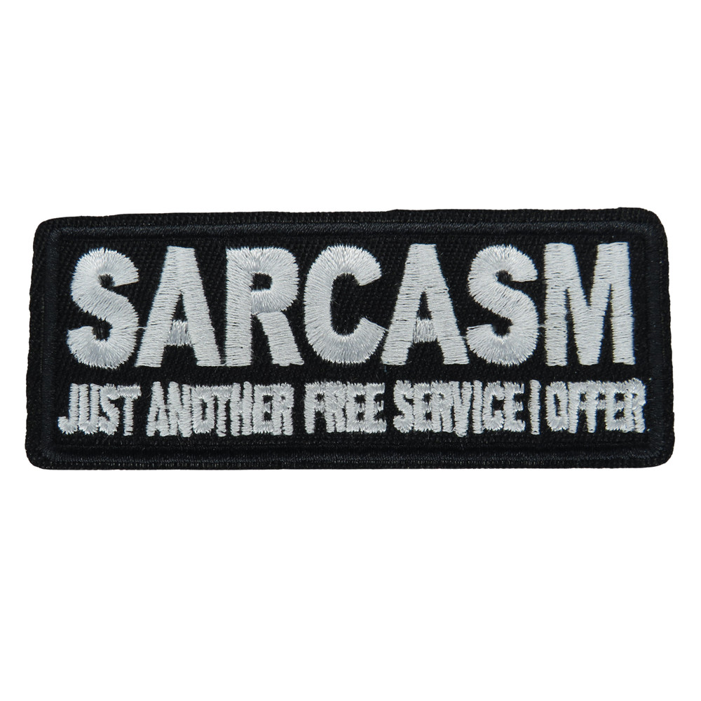 Sarcasm slogan patch iron on patch biker punk patch iron on