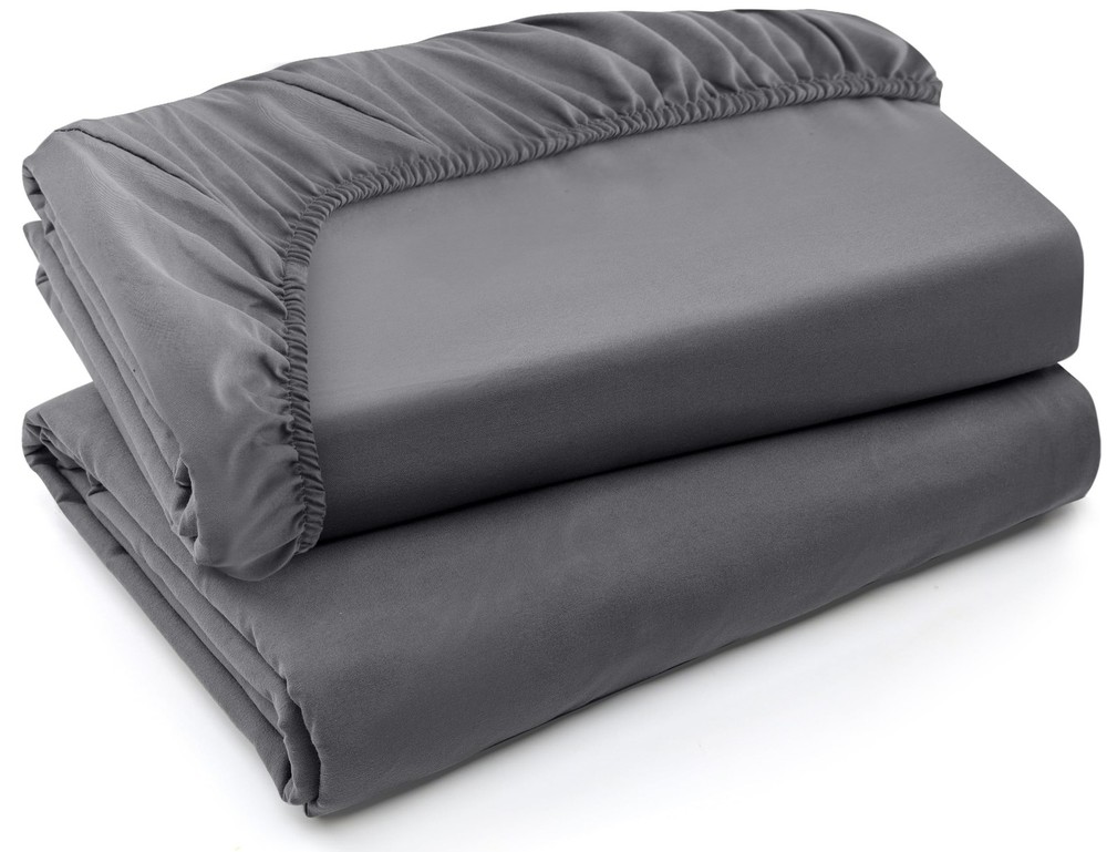 Utopia Bedding King Fitted Sheets - Bulk Pack of 2 Bottom Sheets - Soft Brush...