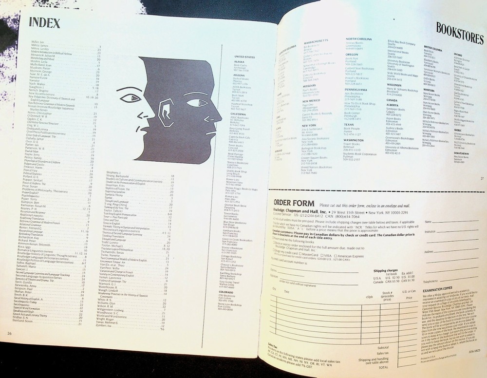 Routledge Linguistics & Language Studies 1992 Catalog Books