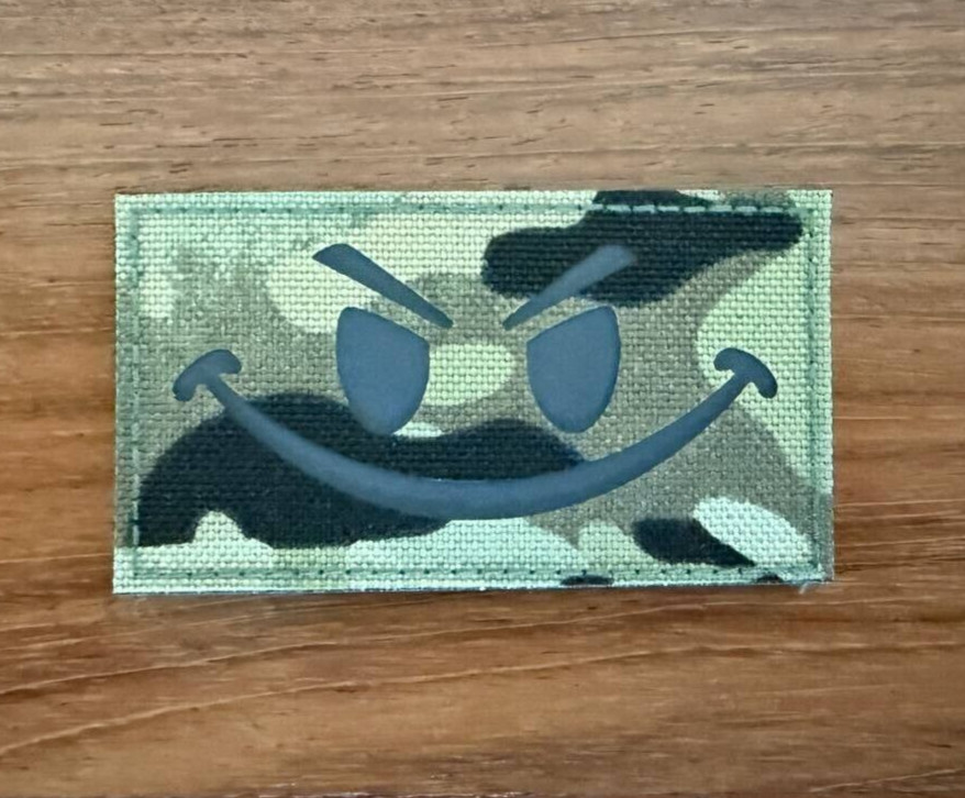 Multicam Smiling Face - Russian Tactical Military Patch