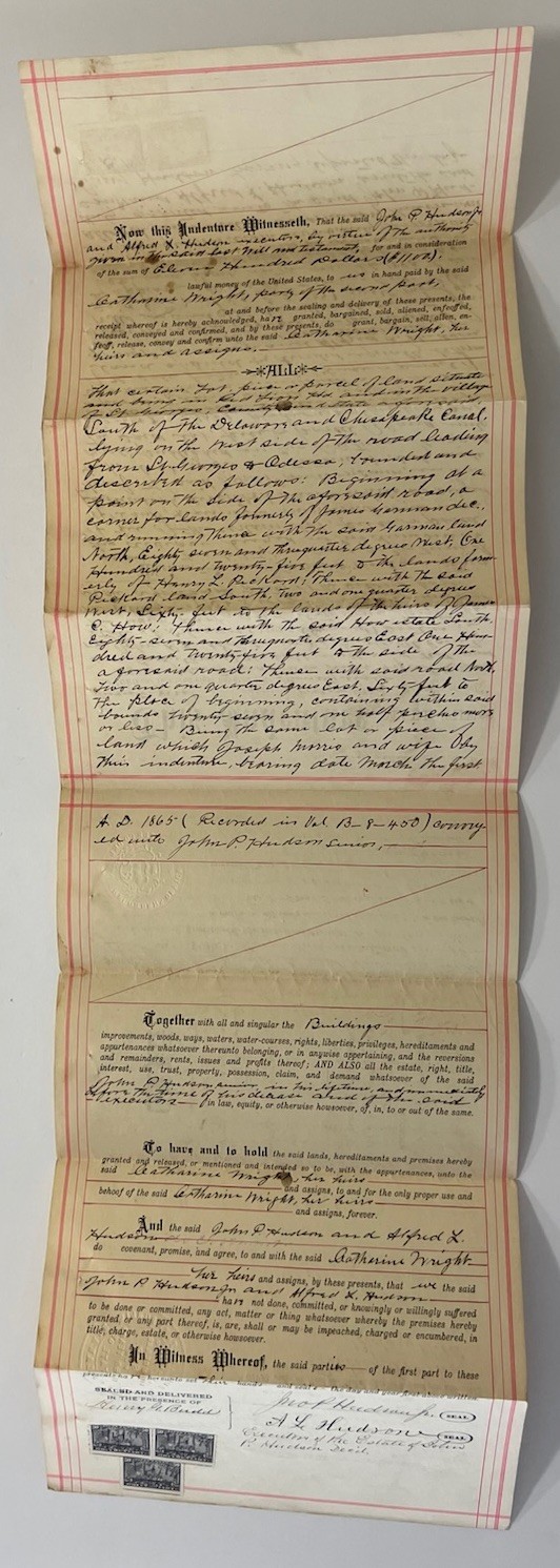 Antique 1865 Deed, 1899 Deed & Mortgage, and 1906 Mortgage Documents - Delaware